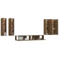 vidaXL Set di Mobili Porta TV 6 pz Rovere Fumo in Legno Multistrato vidaXL Set di Mobili Porta TV 6 pz Rovere Fumo in Legno Multistrato