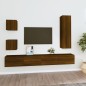 Set Mobili Porta TV 5 pz Rovere Marrone in Legno Multistrato Set Mobili Porta TV 5 pz Rovere Marrone in Legno Multistrato