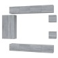 Set di Mobili Porta TV 8 pz Grigio Sonoma in Legno Multistrato Set di Mobili Porta TV 8 pz Grigio Sonoma in Legno Multistrato