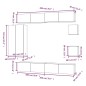 Set di Mobili Porta TV 8 pz Grigio Sonoma in Legno Multistrato Set di Mobili Porta TV 8 pz Grigio Sonoma in Legno Multistrato
