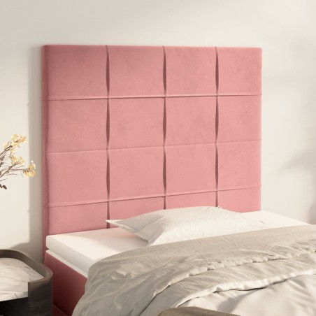vidaXL Testiera 2 pz Rosa 80x5x78/88 cm in Velluto