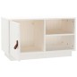 Mobile Porta TV Bianco 70x34x40 cm in Legno Massello di Pino Mobile Porta TV Bianco 70x34x40 cm in Legno Massello di Pino