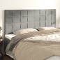 vidaXL Testiera 4 pz Grigio Chiaro 80x5x78/88 cm in Velluto vidaXL Testiera 4 pz Grigio Chiaro 80x5x78/88 cm in Velluto