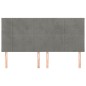 vidaXL Testiera 4 pz Grigio Chiaro 80x5x78/88 cm in Velluto vidaXL Testiera 4 pz Grigio Chiaro 80x5x78/88 cm in Velluto