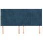 vidaXL Testiera 4 pz Blu Scuro 80x5x78/88 cm in Velluto vidaXL Testiera 4 pz Blu Scuro 80x5x78/88 cm in Velluto