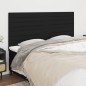vidaXL Testiera 4 pz Nera 80x5x78/88 cm in Tessuto vidaXL Testiera 4 pz Nera 80x5x78/88 cm in Tessuto