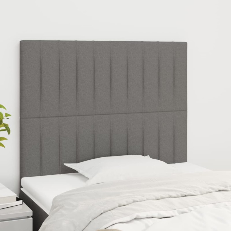 vidaXL Testiera 2 pz Grigio Scuro 80x5x78/88 cm in Tessuto vidaXL Testiera 2 pz Grigio Scuro 80x5x78/88 cm in Tessuto