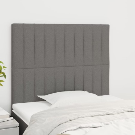 vidaXL Testiera 2 pz Grigio Scuro 80x5x78/88 cm in Tessuto