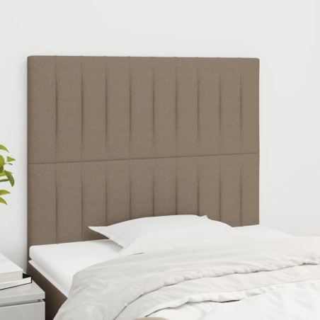 vidaXL Testiera 2 pz Tortora 100x5x78/88 cm in Tessuto
