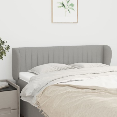 vidaXL Testiera ad Orecchio Grigio Chiaro 147x23x78/88 cm in Tessuto