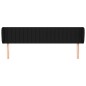 vidaXL Testiera ad Orecchio Nera 203x23x78/88 cm in Tessuto