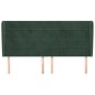 vidaXL Testiera ad Orecchio Verde Scuro 163x23x118/128cm in Velluto vidaXL Testiera ad Orecchio Verde Scuro 163x23x118/128cm in Velluto