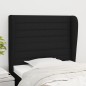 vidaXL Testiera ad Orecchio Nera 83x23x118/128 cm in Tessuto vidaXL Testiera ad Orecchio Nera 83x23x118/128 cm in Tessuto