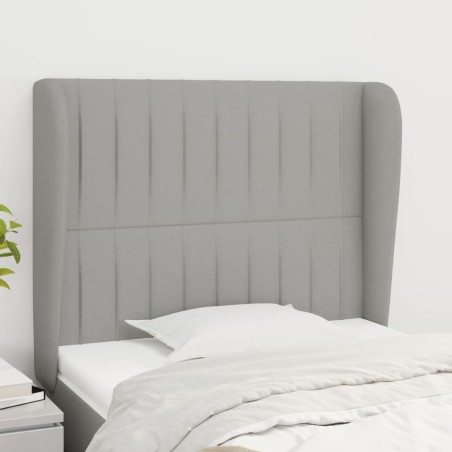 vidaXL Testiera ad Orecchio Grigio Chiaro 83x23x118/128 cm in Tessuto