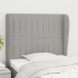 vidaXL Testiera ad Orecchio Grigio Chiaro 83x23x118/128 cm in Tessuto vidaXL Testiera ad Orecchio Grigio Chiaro 83x23x118/128 cm in Tessuto