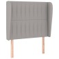 vidaXL Testiera ad Orecchio Grigio Chiaro 83x23x118/128 cm in Tessuto vidaXL Testiera ad Orecchio Grigio Chiaro 83x23x118/128 cm in Tessuto