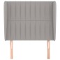 vidaXL Testiera ad Orecchio Grigio Chiaro 83x23x118/128 cm in Tessuto vidaXL Testiera ad Orecchio Grigio Chiaro 83x23x118/128 cm in Tessuto
