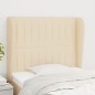 vidaXL Testiera ad Orecchio Crema 103x23x118/128 cm in Tessuto vidaXL Testiera ad Orecchio Crema 103x23x118/128 cm in Tessuto