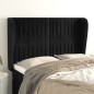 vidaXL Testiera ad Orecchio Nera 147 x 23 x 118/128 cm in Velluto vidaXL Testiera ad Orecchio Nera 147 x 23 x 118/128 cm in Velluto