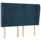 vidaXL Testiera ad Orecchio Blu Scuro 147x23x118/128cm in Velluto