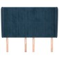 vidaXL Testiera ad Orecchio Blu Scuro 147x23x118/128cm in Velluto