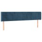 vidaXL Testiera ad Orecchio Blu Scuro 163x16x78/88 cm in Velluto
