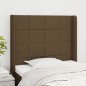 Testiera ad Orecchio Marrone Scuro 103x16x118/128 cm in Tessuto Testiera ad Orecchio Marrone Scuro 103x16x118/128 cm in Tessuto