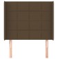 Testiera ad Orecchio Marrone Scuro 103x16x118/128 cm in Tessuto Testiera ad Orecchio Marrone Scuro 103x16x118/128 cm in Tessuto