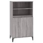 Credenza Grigio Sonoma 60x36x110 cm in Legno Multistrato Credenza Grigio Sonoma 60x36x110 cm in Legno Multistrato