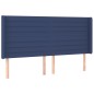 Testiera ad Orecchio Blu 163x16x118/128 cm in Tessuto