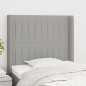 Testiera ad Orecchio Grigio Chiaro 103x16x118/128 cm in Tessuto Testiera ad Orecchio Grigio Chiaro 103x16x118/128 cm in Tessuto
