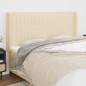 Testiera ad Orecchio Crema 163x16x118/128 cm in Tessuto Testiera ad Orecchio Crema 163x16x118/128 cm in Tessuto