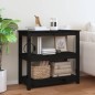 Tavolo Consolle Nero 80x40x74 cm in Legno Massello di Pino Tavolo Consolle Nero 80x40x74 cm in Legno Massello di Pino