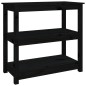 Tavolo Consolle Nero 80x40x74 cm in Legno Massello di Pino Tavolo Consolle Nero 80x40x74 cm in Legno Massello di Pino