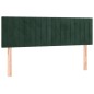 Testiera a LED Verde Scuro 144x5x78/88 cm in Velluto Testiera a LED Verde Scuro 144x5x78/88 cm in Velluto
