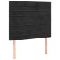 vidaXL Testiera a LED Nera 80x5x118/128 cm in Velluto