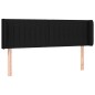 Testiera a LED Nera 147x16x78/88 cm in Tessuto Testiera a LED Nera 147x16x78/88 cm in Tessuto