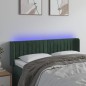 Testiera a LED Verde Scuro 147x16x78/88 cm in Velluto Testiera a LED Verde Scuro 147x16x78/88 cm in Velluto