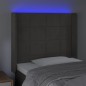vidaXL Testiera a LED Grigio Scuro 103x16x118/128cm in Velluto vidaXL Testiera a LED Grigio Scuro 103x16x118/128cm in Velluto