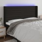 vidaXL Testiera a LED Nera 163x16x118/128 cm in Tessuto vidaXL Testiera a LED Nera 163x16x118/128 cm in Tessuto