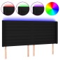 vidaXL Testiera a LED Nera 163x16x118/128 cm in Tessuto vidaXL Testiera a LED Nera 163x16x118/128 cm in Tessuto