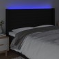 vidaXL Testiera a LED Nera 163x16x118/128 cm in Tessuto vidaXL Testiera a LED Nera 163x16x118/128 cm in Tessuto