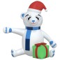 Orsetto di Natale Gonfiabile con LED 240 cm Orsetto di Natale Gonfiabile con LED 240 cm