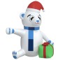 Orsetto di Natale Gonfiabile con LED 240 cm Orsetto di Natale Gonfiabile con LED 240 cm