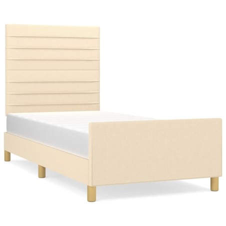 vidaXL Giroletto senza Materasso Crema 80x200 cm in Tessuto