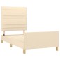 vidaXL Giroletto senza Materasso Crema 80x200 cm in Tessuto vidaXL Giroletto senza Materasso Crema 80x200 cm in Tessuto