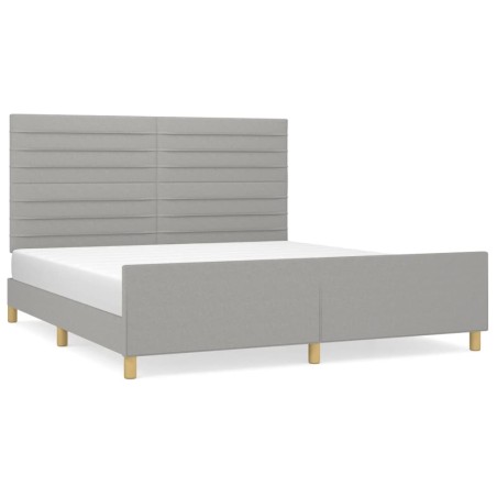 vidaXL Giroletto senza Materasso Grigio Chiaro 160x200 cm Tessuto