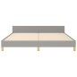 vidaXL Giroletto senza Materasso Grigio Chiaro 160x200 cm Tessuto