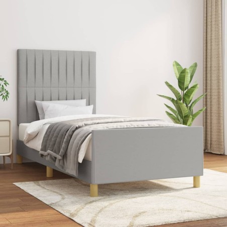 vidaXL Giroletto senza Materasso Grigio Chiaro 80x200 cm Tessuto