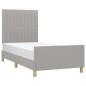 vidaXL Giroletto senza Materasso Grigio Chiaro 80x200 cm Tessuto vidaXL Giroletto senza Materasso Grigio Chiaro 80x200 cm Tessuto
